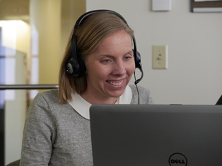Woman at computer